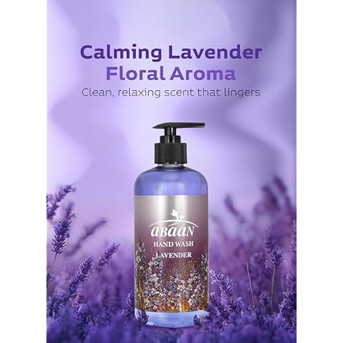 Abaan - HAND WASH COLLECTION, 500ML (PACK OF 1) | LUXURIOUS MOISTURIZING HAND WASH  MULTIPLE FRAGRANCES (500ML, LAVENDER) - Image 5